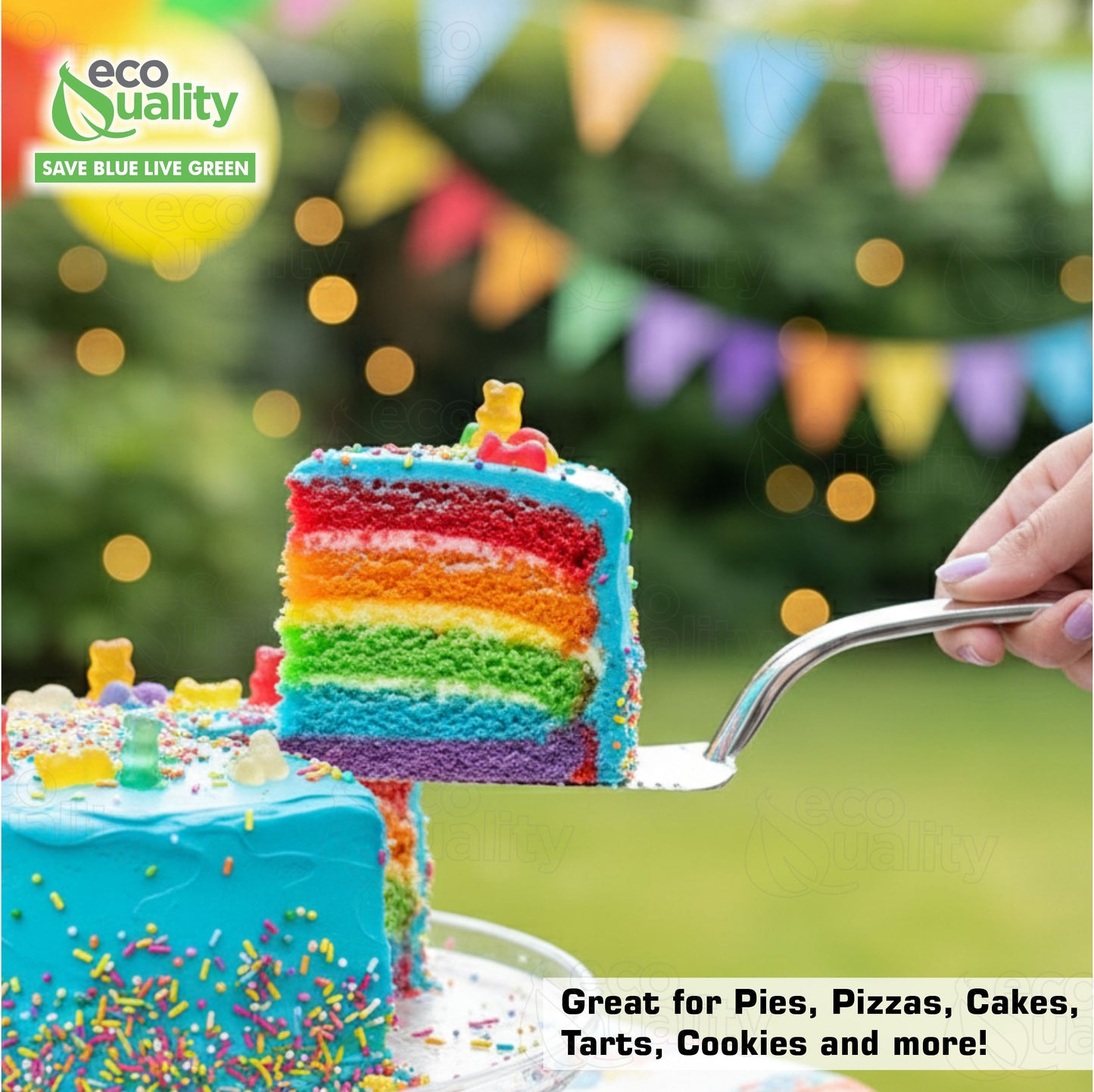 Silver Disposable Plastic Cake Servers Cake Lifter 10"