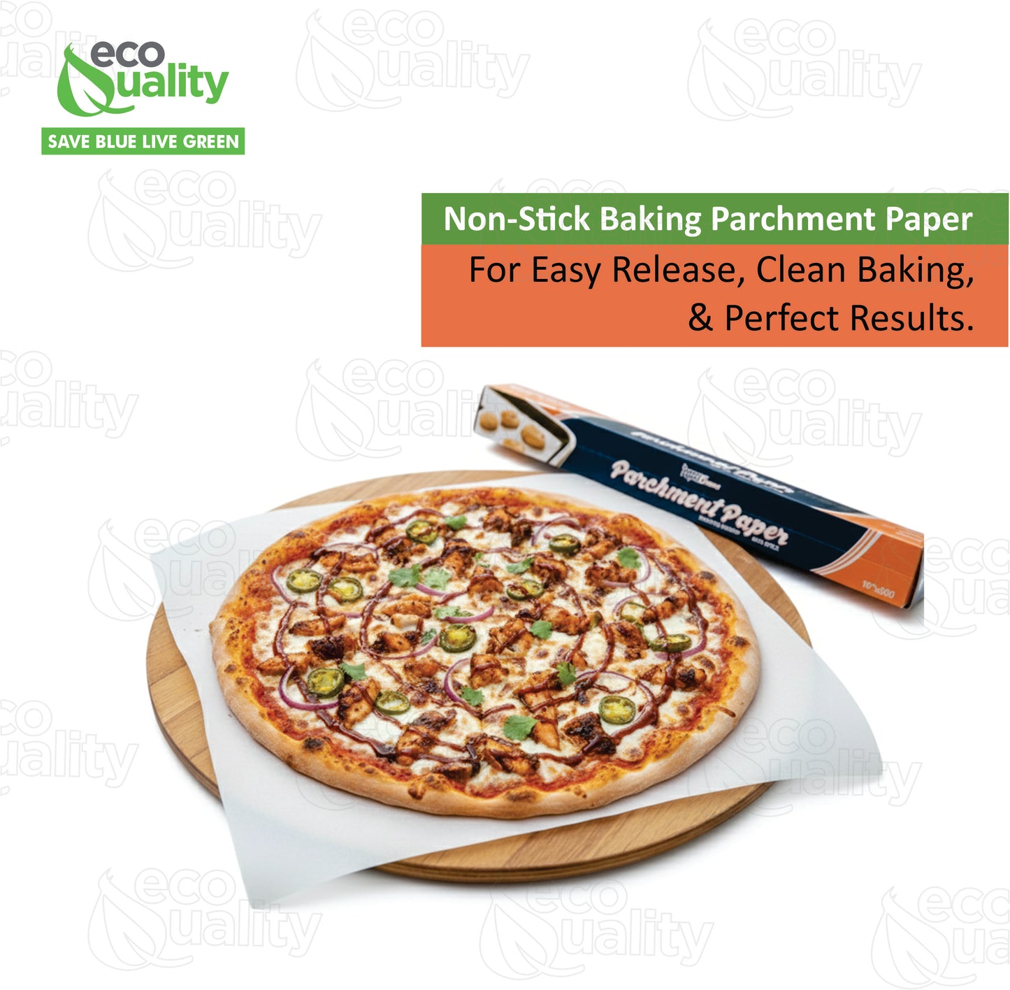 18" x 50' Premium Baking Parchment Paper Non Stick Roll with Box Cutter