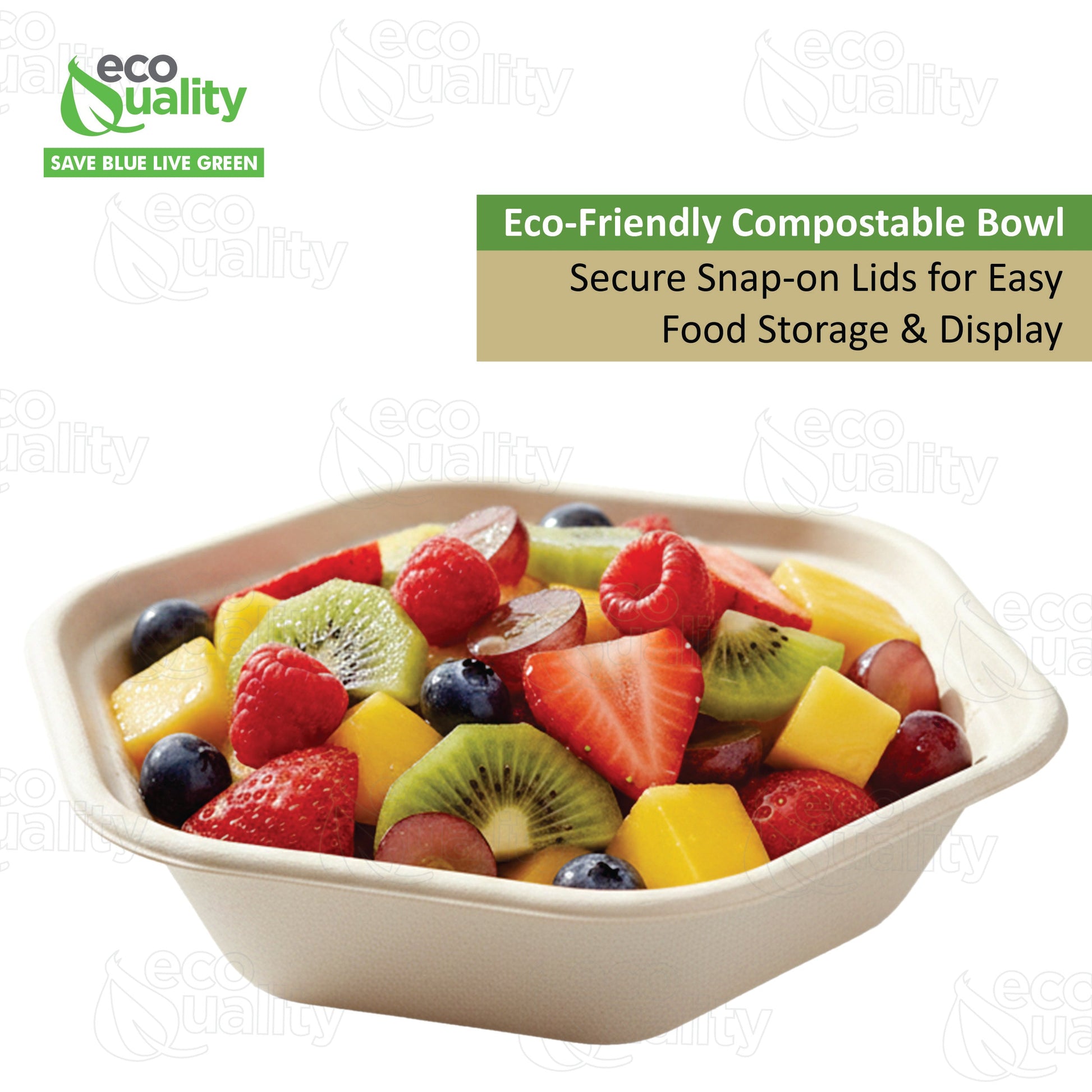 Hexagon 47oz disposable bowl made from sugarcane fiber compostable catering use