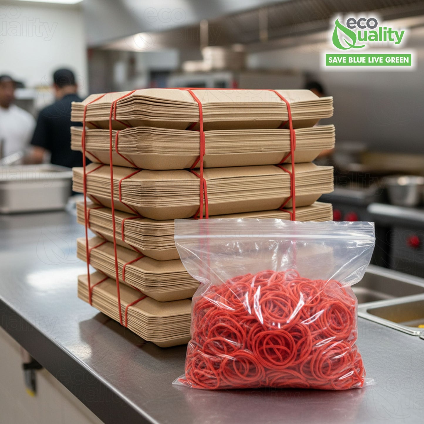 #14 Red Rubber Bands 2250pc Per Box (2" x 1/16")