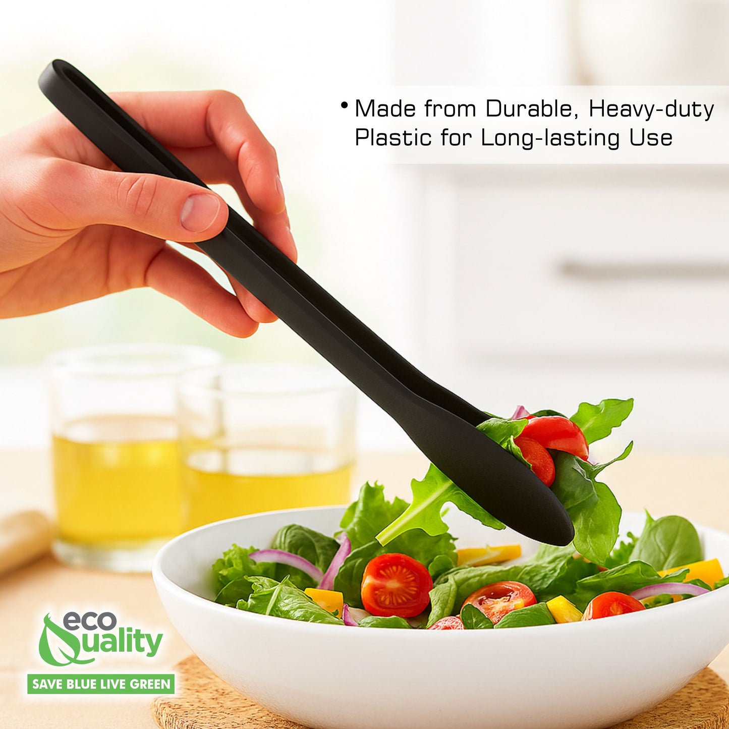 12" Heavy Duty Serving Tongs Black