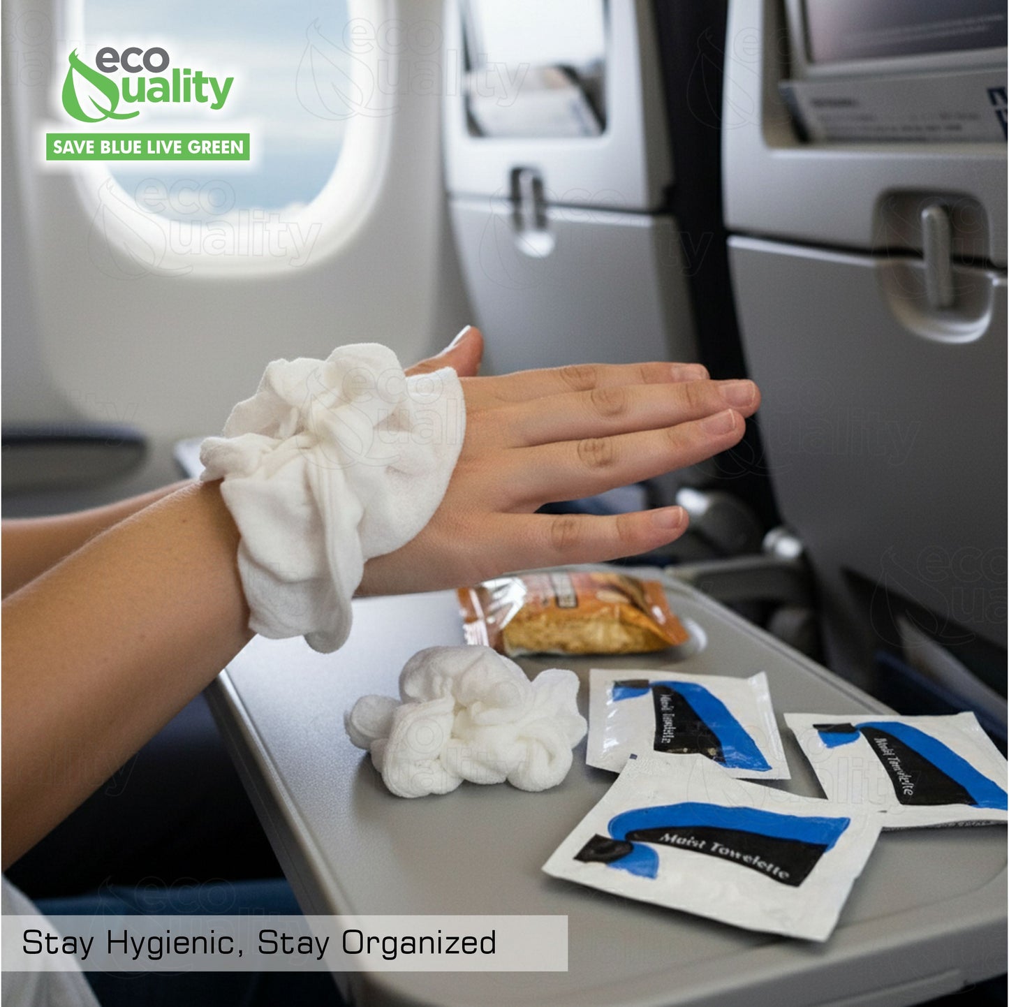 Moist Wet Wipe Towelette Individually Wrapped 4.5 x 6.25 inch, Lemon Scent, Single Use, Alcohol Free