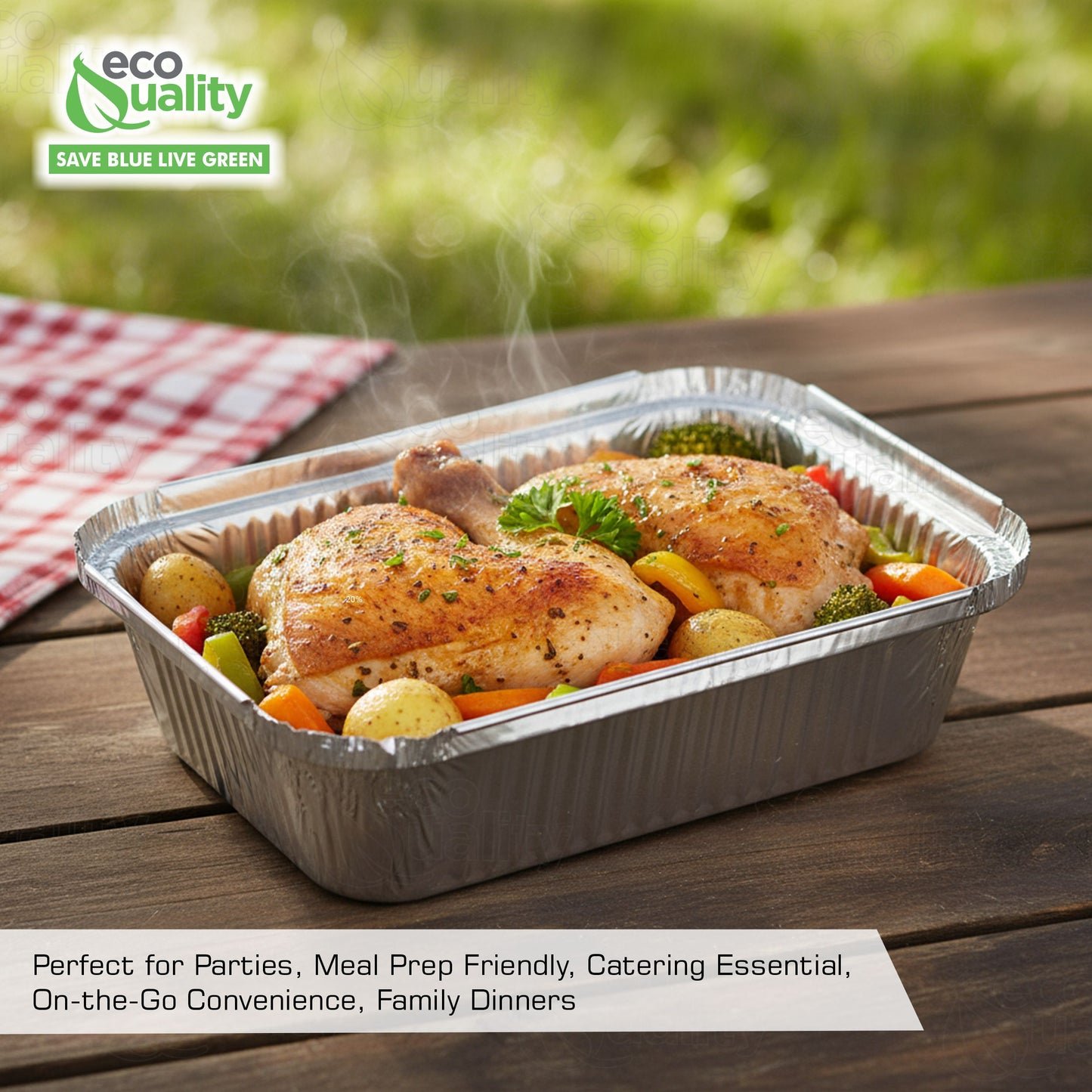 1lb Disposable Takeout Oblong Aluminum Foil Baking Pans with Dome Lids