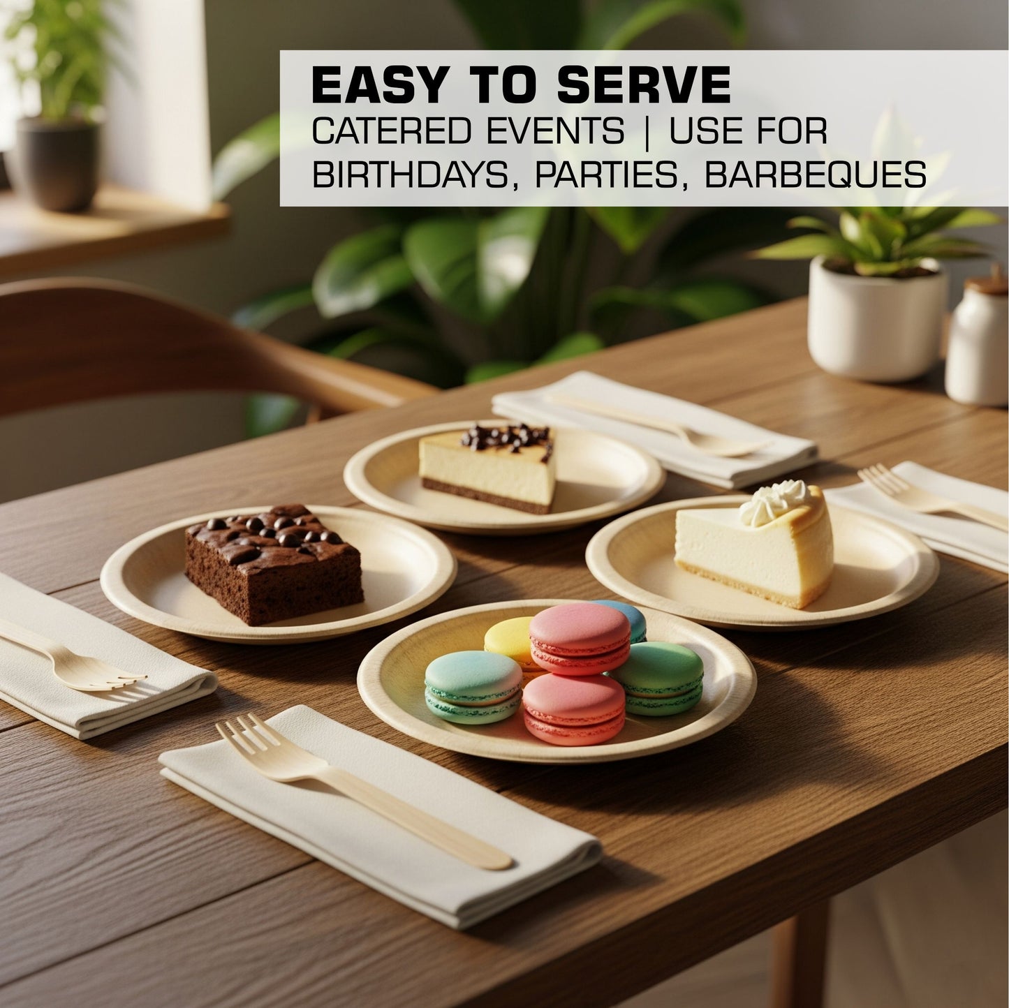 EcoQuality Compostable 6" Fiber Plates