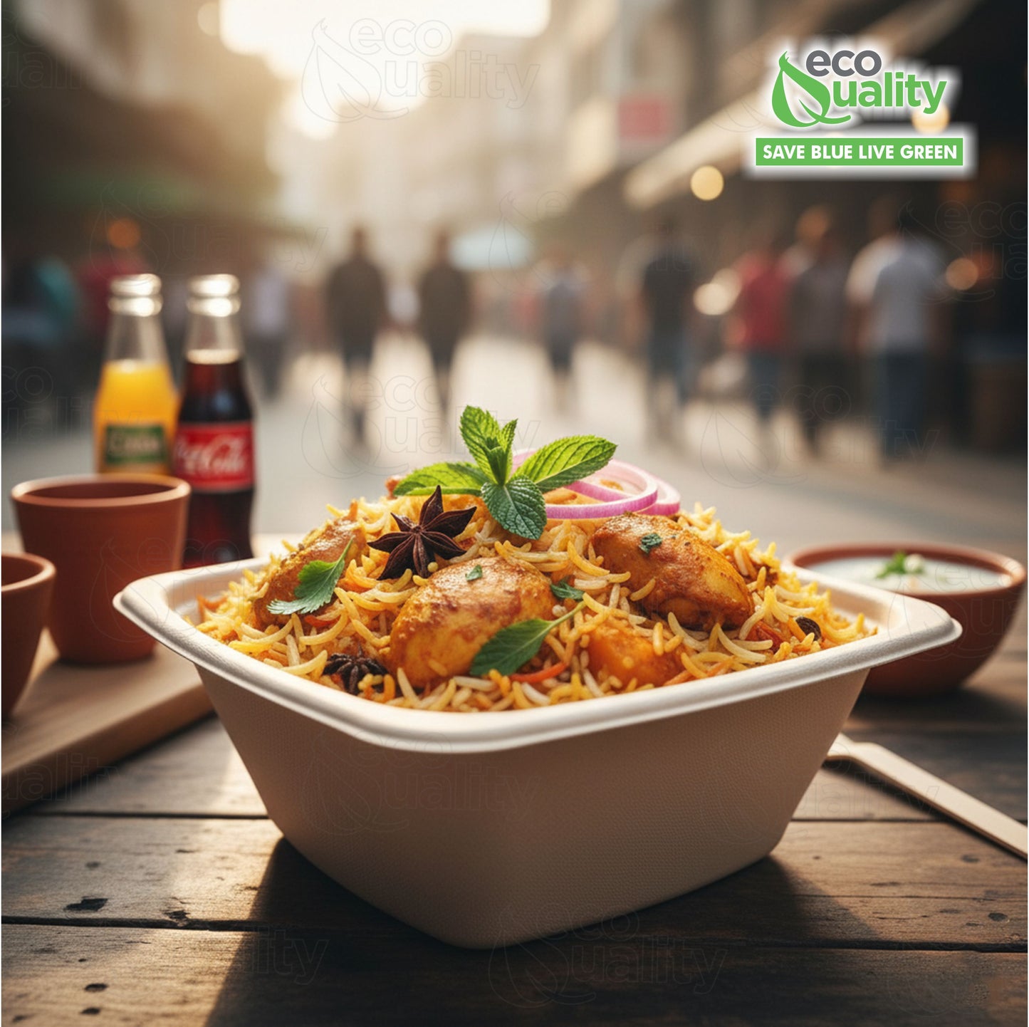 Eco Friendly Disposable Square Bowls Compostable Container