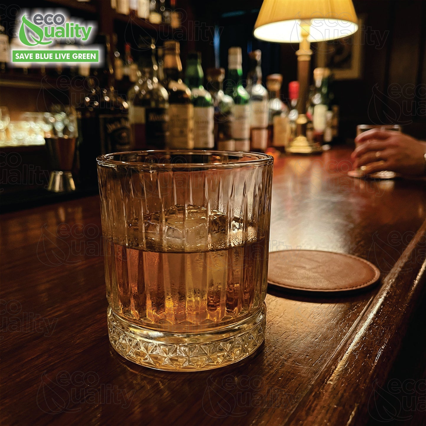 round 7oz clear glass old fashioned whiskey glass for cocktails and spirits