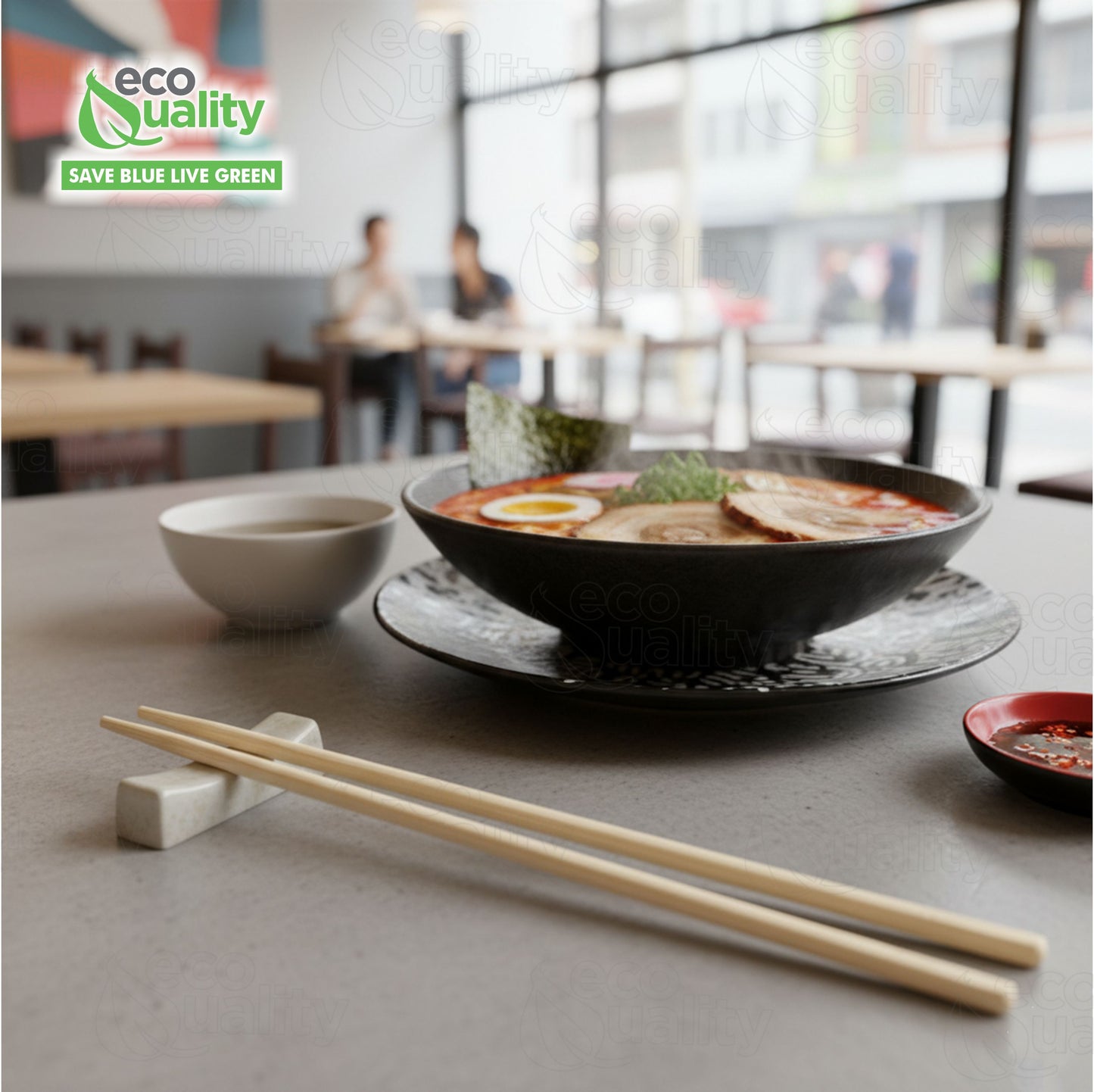 9" Premium Plastic Wrapped Disposable Bamboo Chopsticks - Japanese Disposable Chopsticks Bulk Certified Quality by EcoQuality