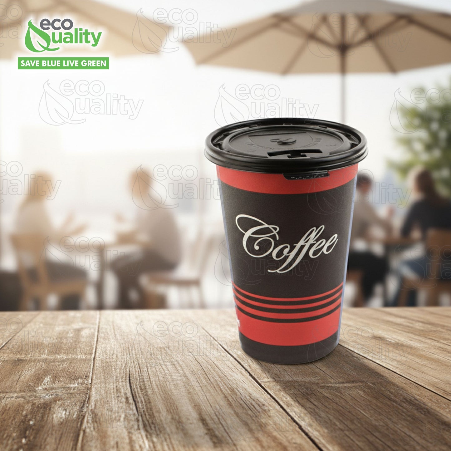 Black Flat Tear Back Lids for Hot Cup, Coffee Cup, Paper Cup - Universal Size Fits 10,12,16,20oz Disposable Cups - Black Coffee Cup Lids Standard 90mm