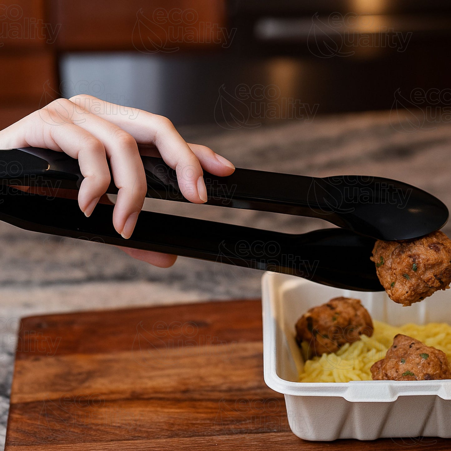 12" Heavy Duty Serving Tongs Black