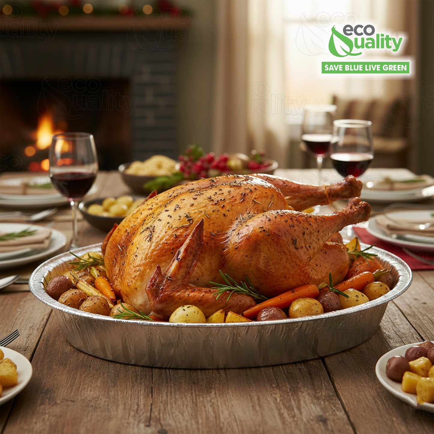 Disposable Aluminum Foil Oval Turkey Roaster Deep Pan
