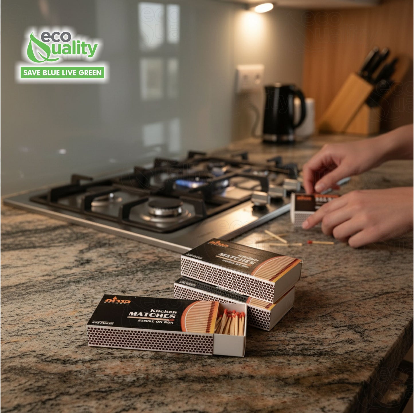 Wooden Strike on Box Matches - 240 Count Per Box - Kitchen Matches, Camping, Candles and Stove - Lot Bulk, Wholesale