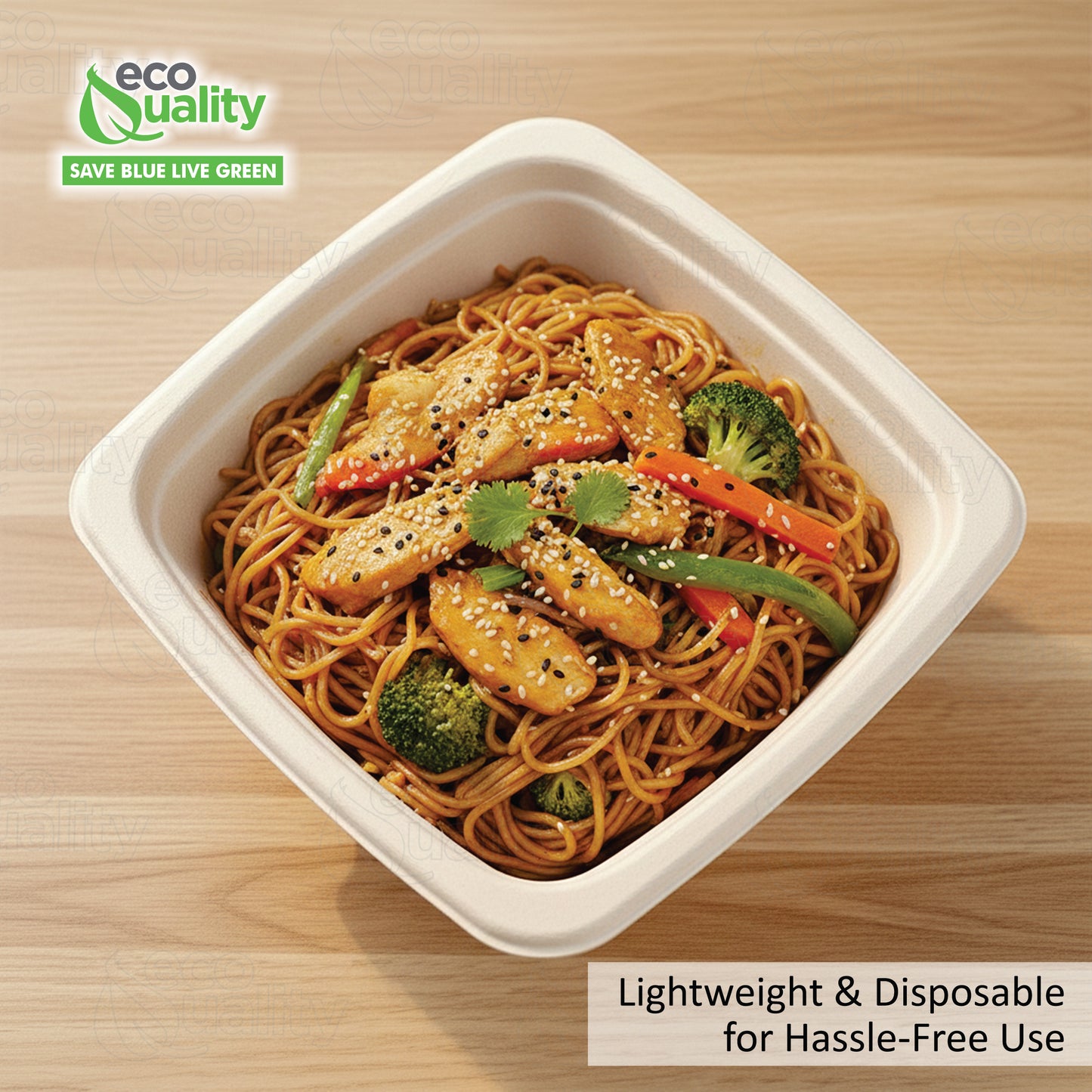 Eco Friendly Disposable Square Bowls Compostable Container