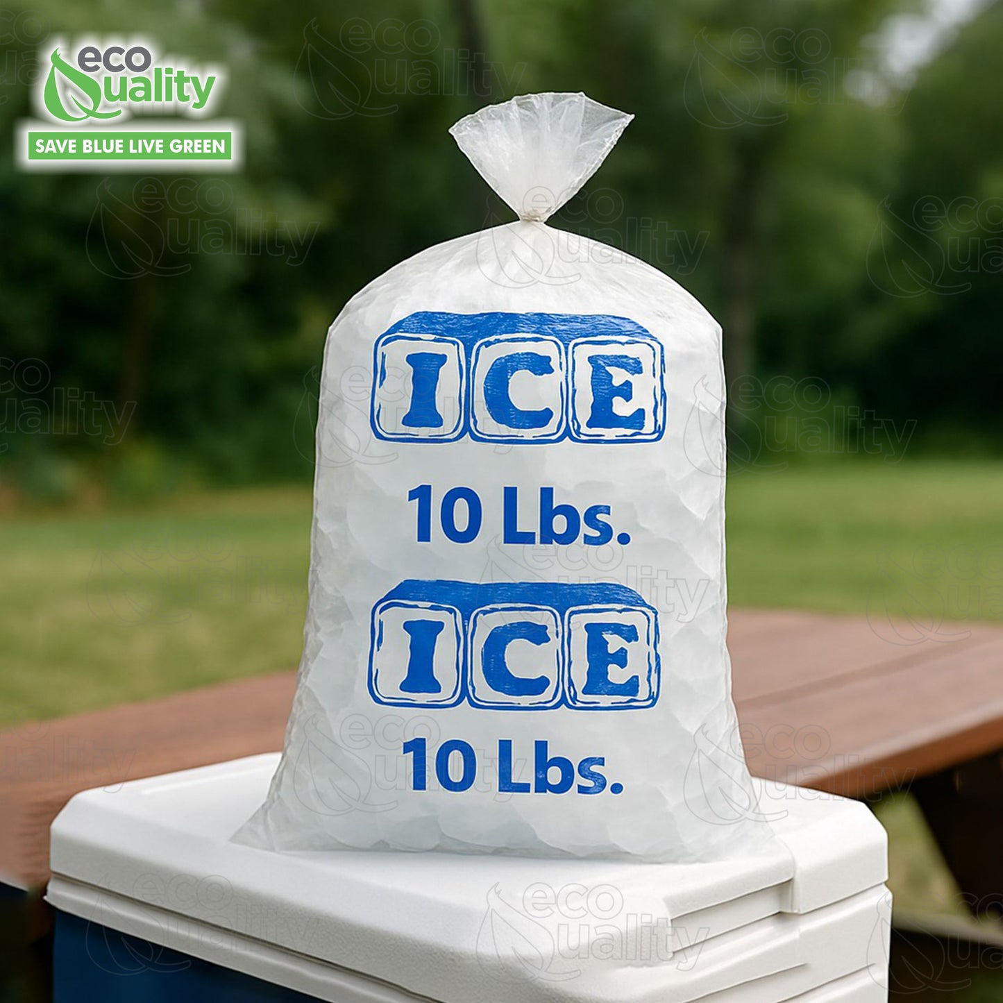 Clear Poly Ice Bags 10LB - Durable and Heavy Duty Ice Bags Commercial Grade