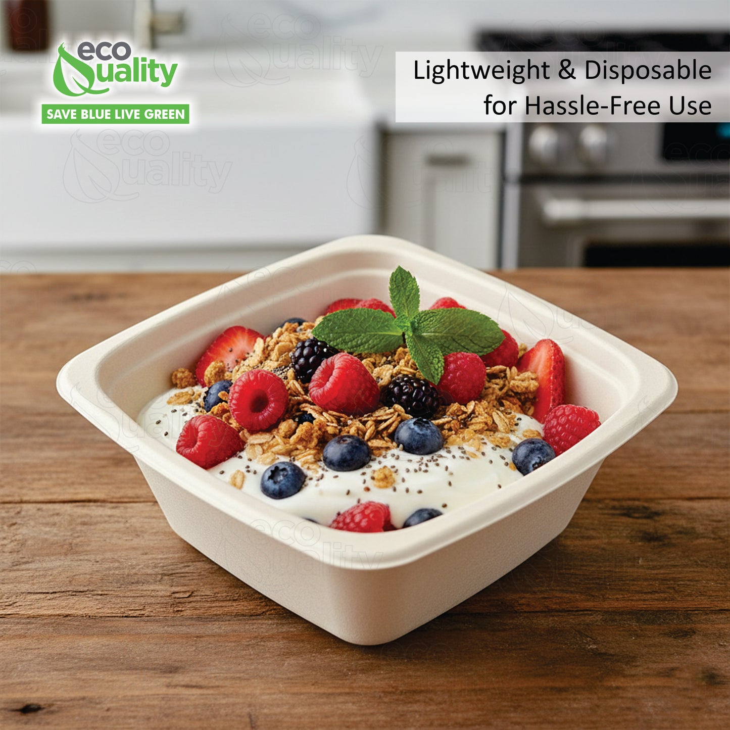 Eco Friendly Disposable Square Bowls Compostable Container