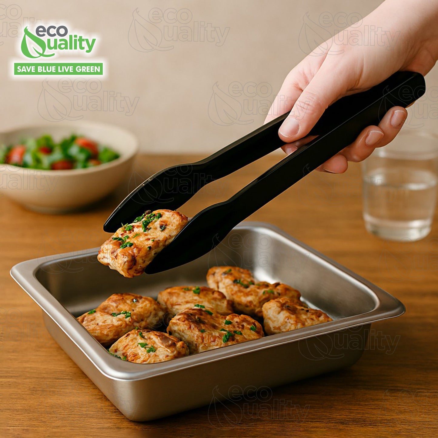 12" Heavy Duty Serving Tongs Black