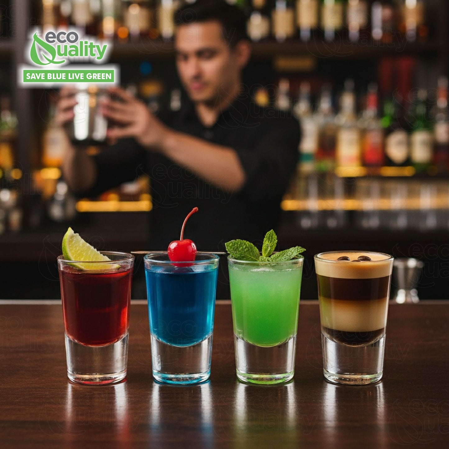 1 oz. Clear Tall Shot Whiskey Glasses