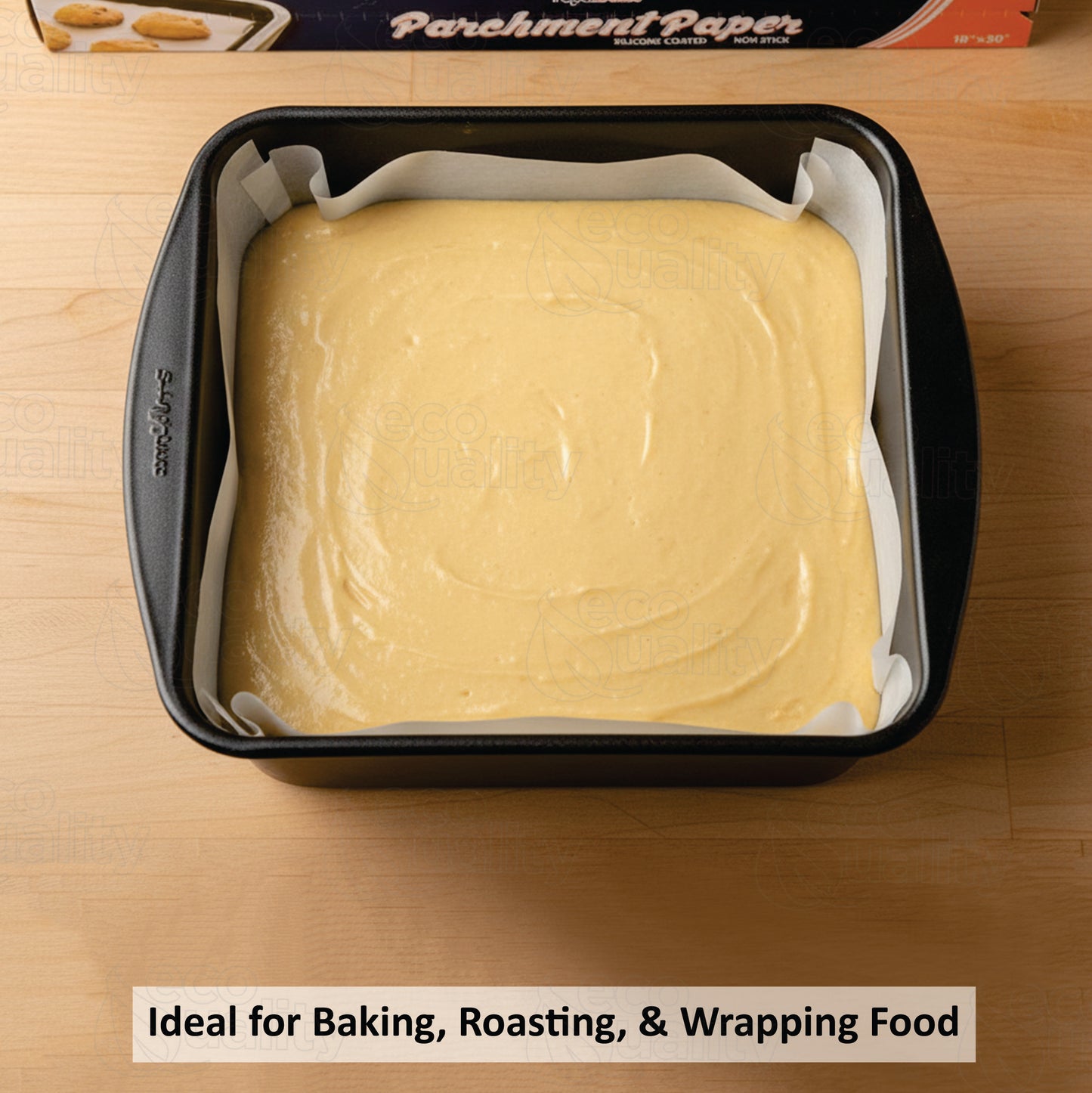 18" x 50' Premium Baking Parchment Paper Non Stick Roll with Box Cutter