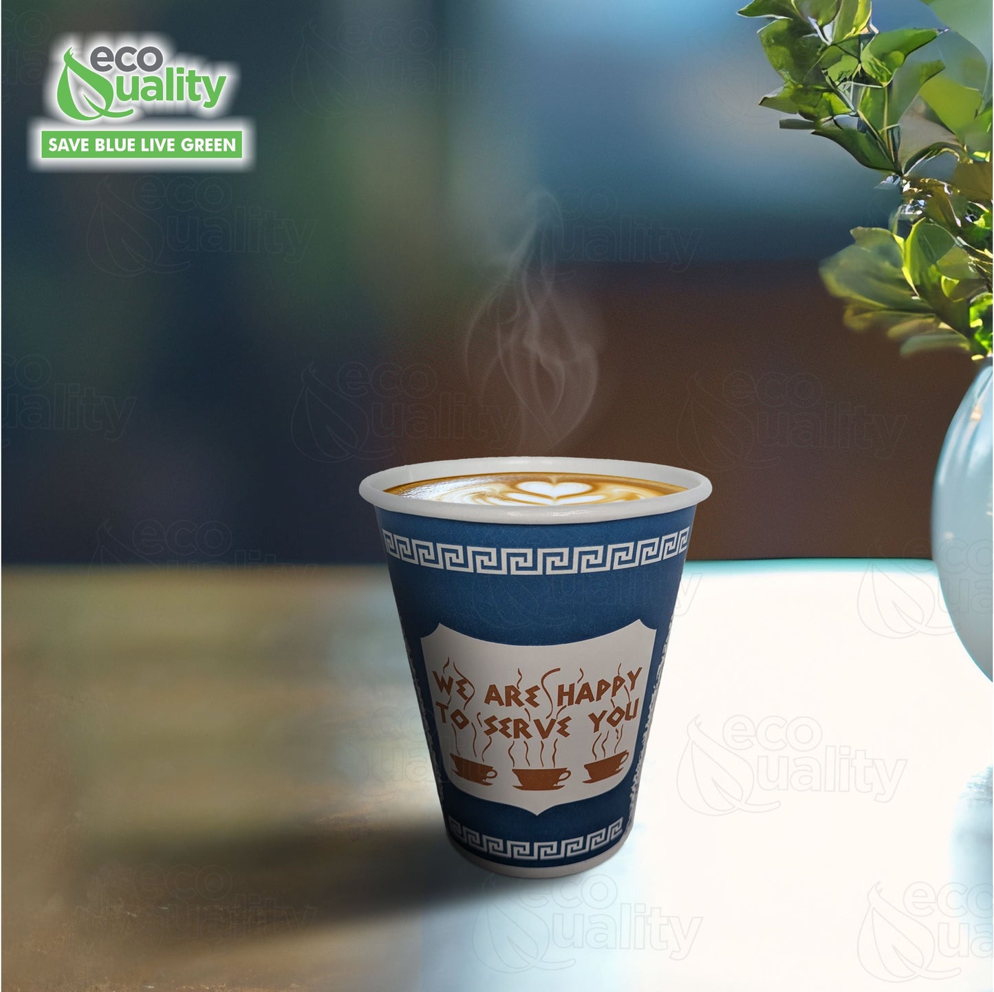 New York Greek Style Insulated Paper Hot Cold Cups