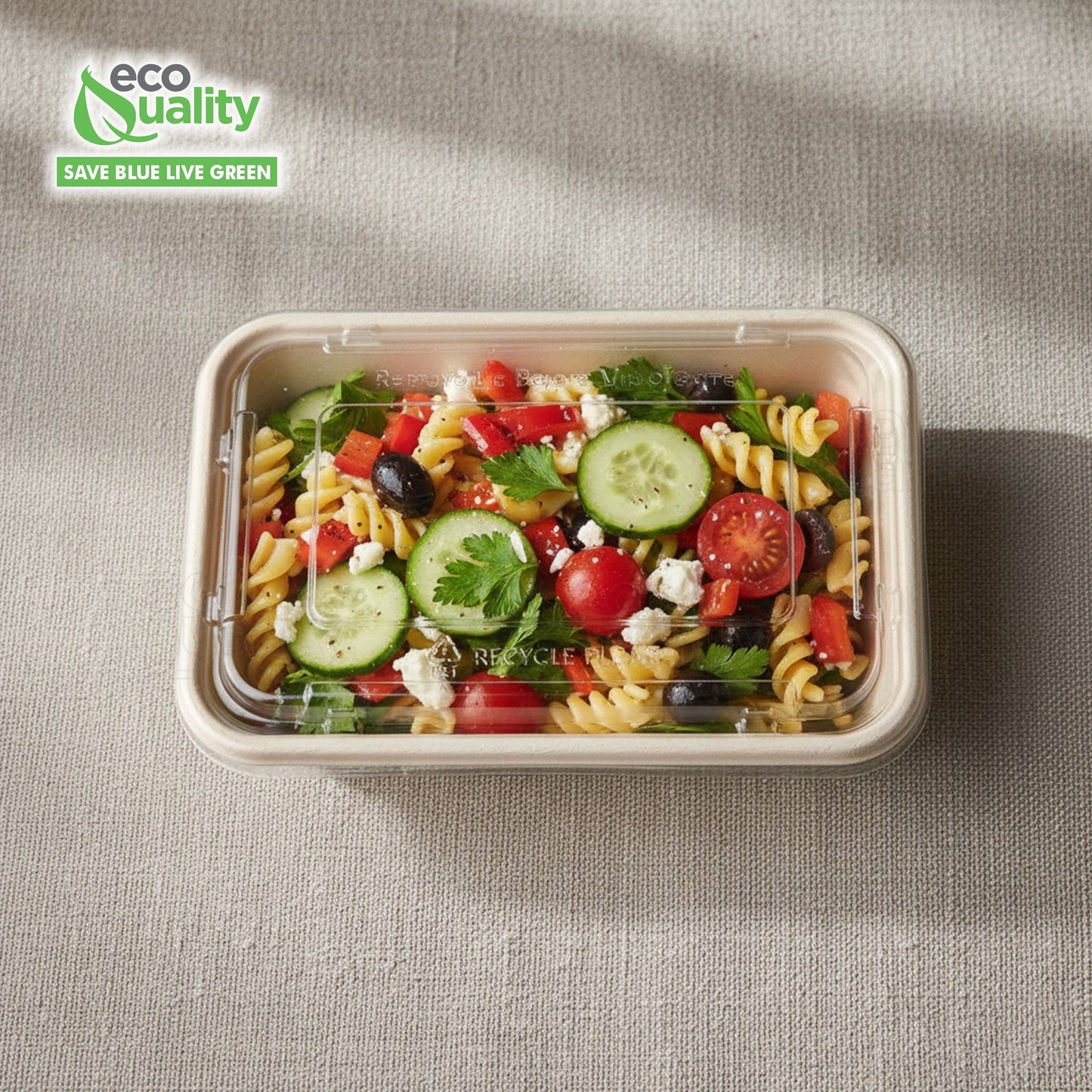 34oz Compostable Rectangular Food Containers with Lids, Ecofriendly Take- Out, Made With Bagasse