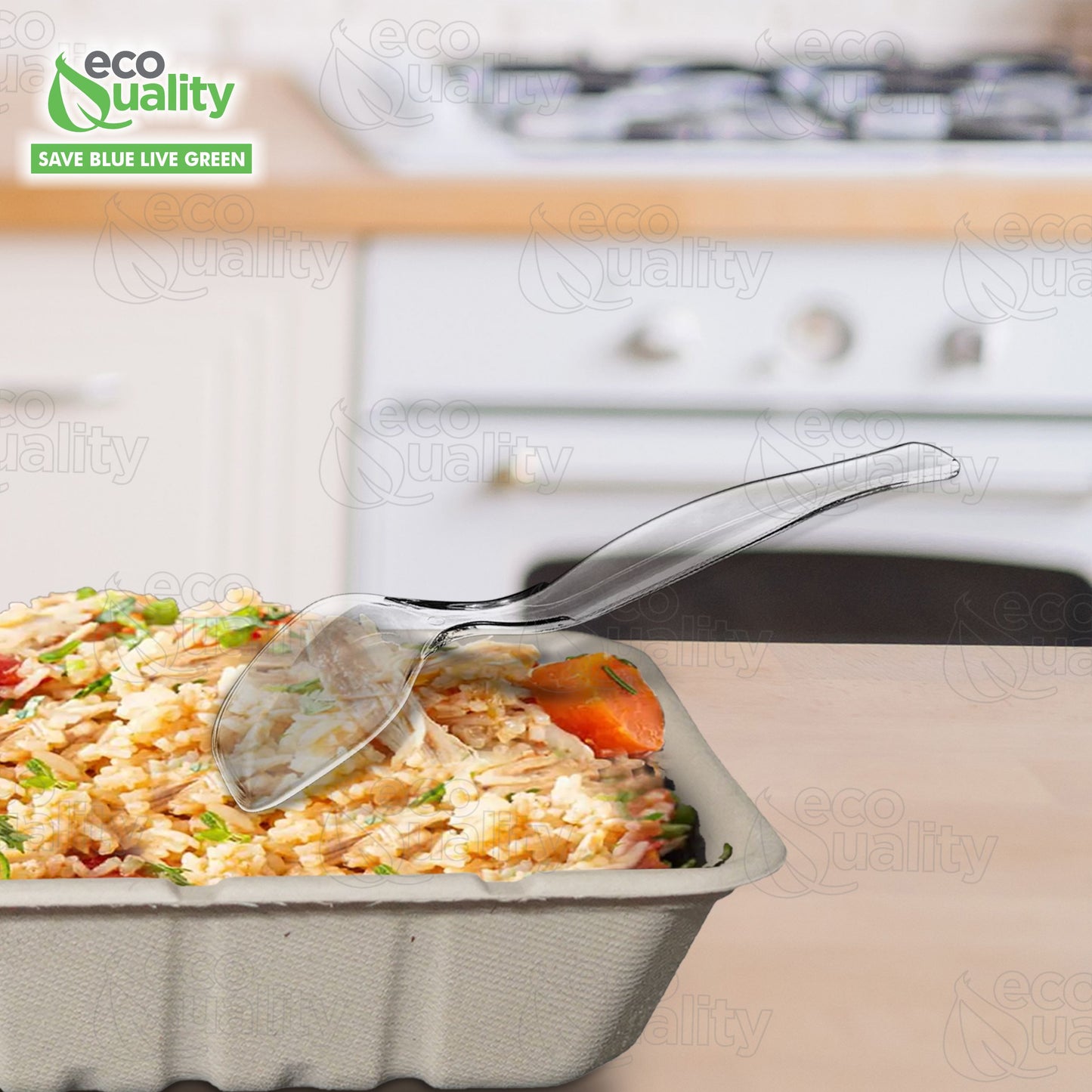 Disposable Plastic Clear Serving Spoons | Heavy Duty | Large 8.5