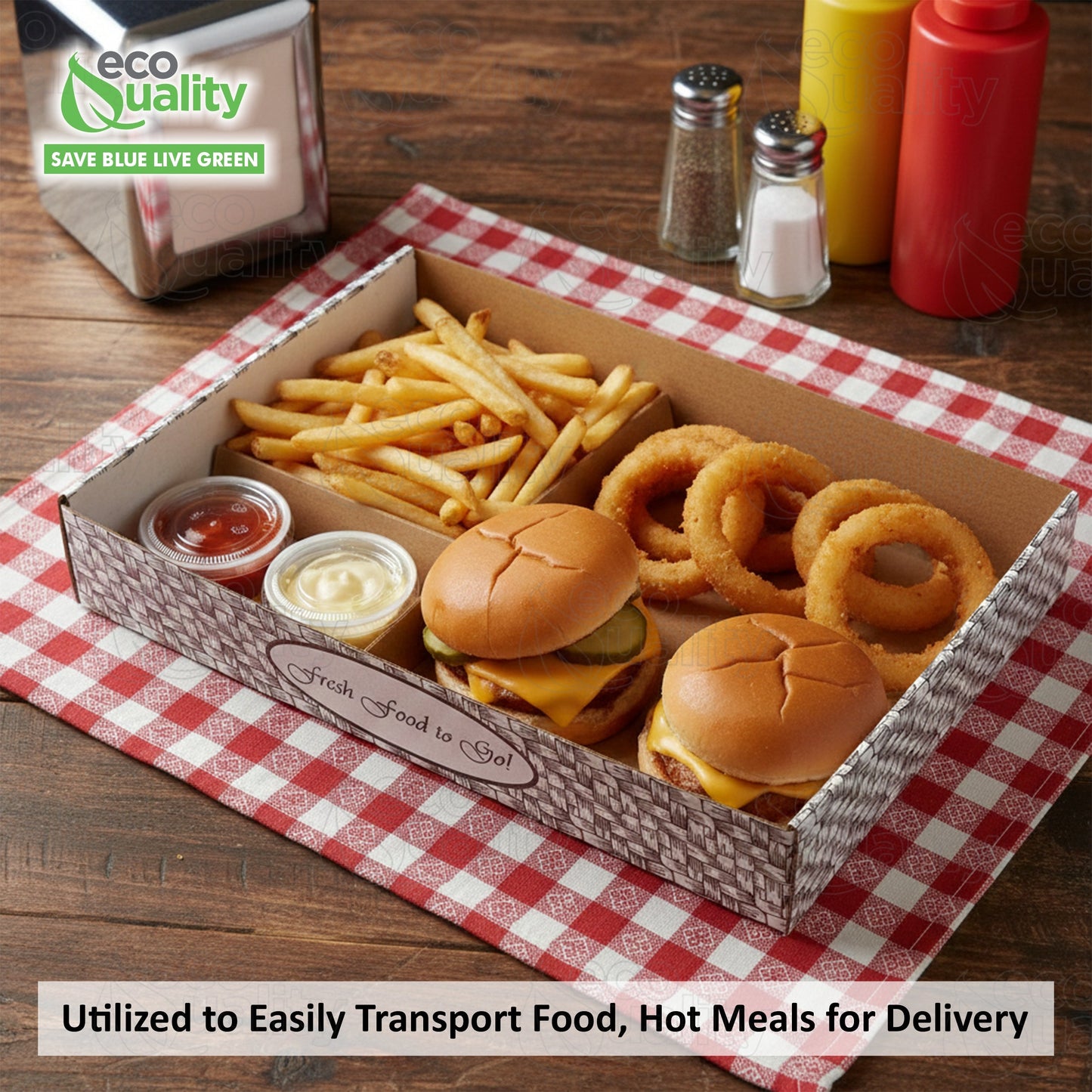 Rectangular 21x12x3 Inches corrugated kraft carry out box for stadium restaurant and event food service