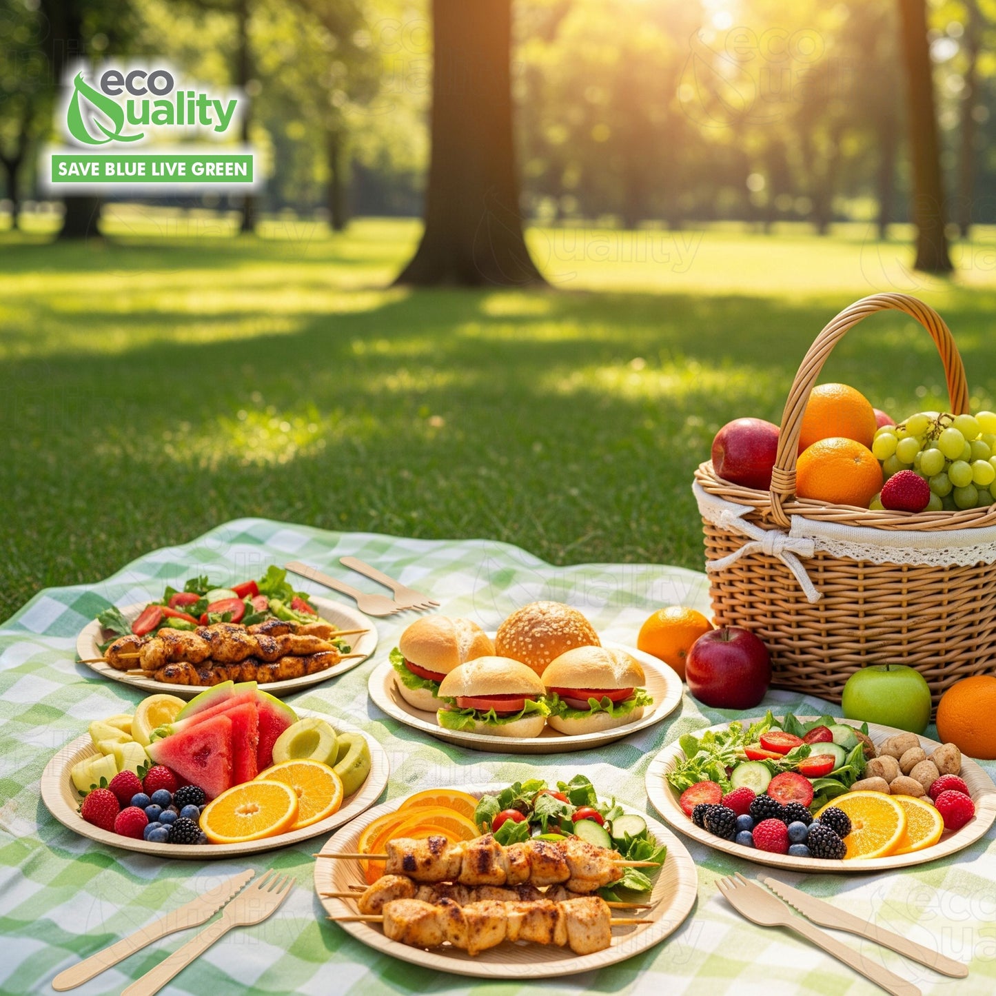EcoQuality Compostable 6" Fiber Plates