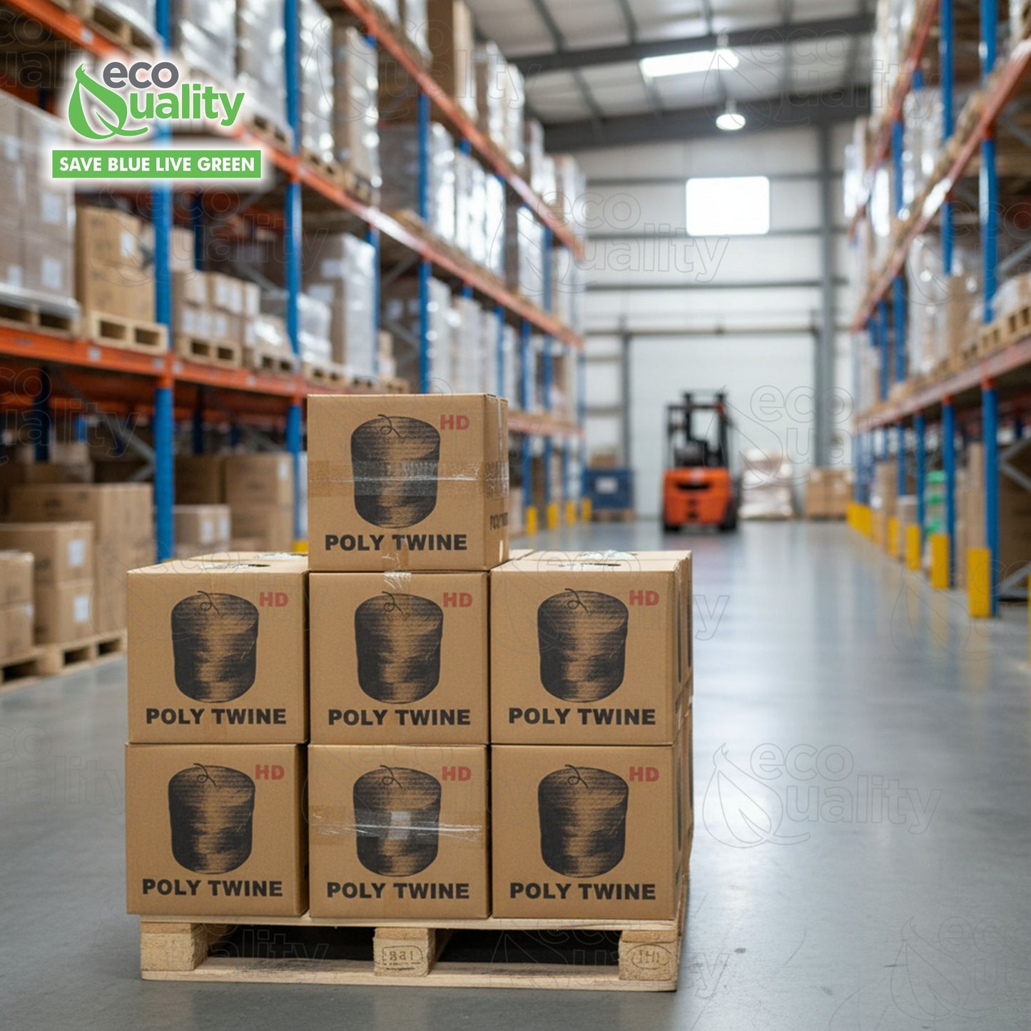 EcoQuality Polypropylene Twine 2800 Feet - Carboard Bundling, Shipping, Commercial Packaging, Center Pull Box, Tie Wrap, Tying Twine, Tomato Twine