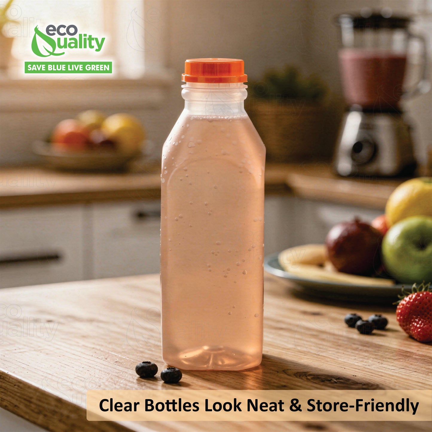 32oz Empty Plastic Juice Bottles with Tamper Evident Caps