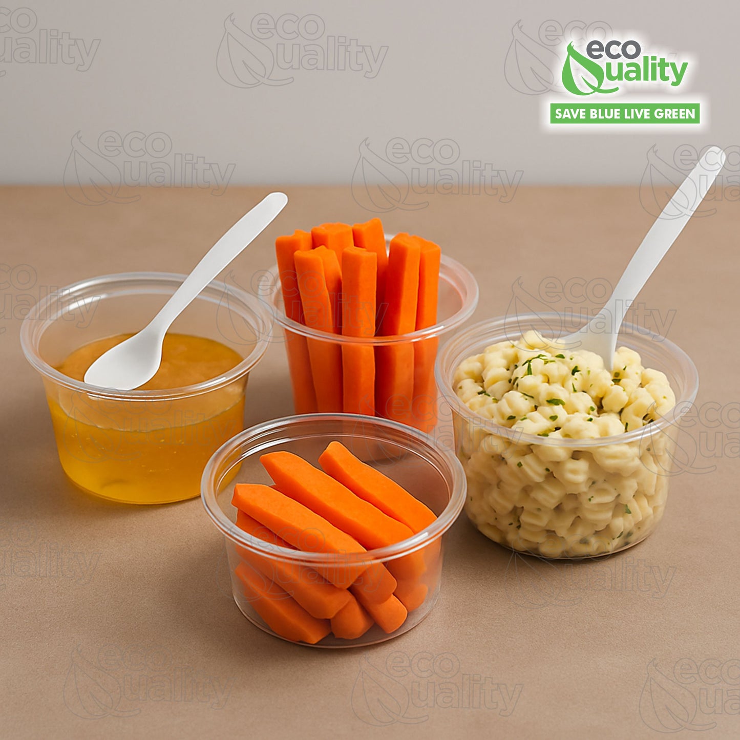 Disposable Plastic Medium Weight Spoon White/Black Unwrapped