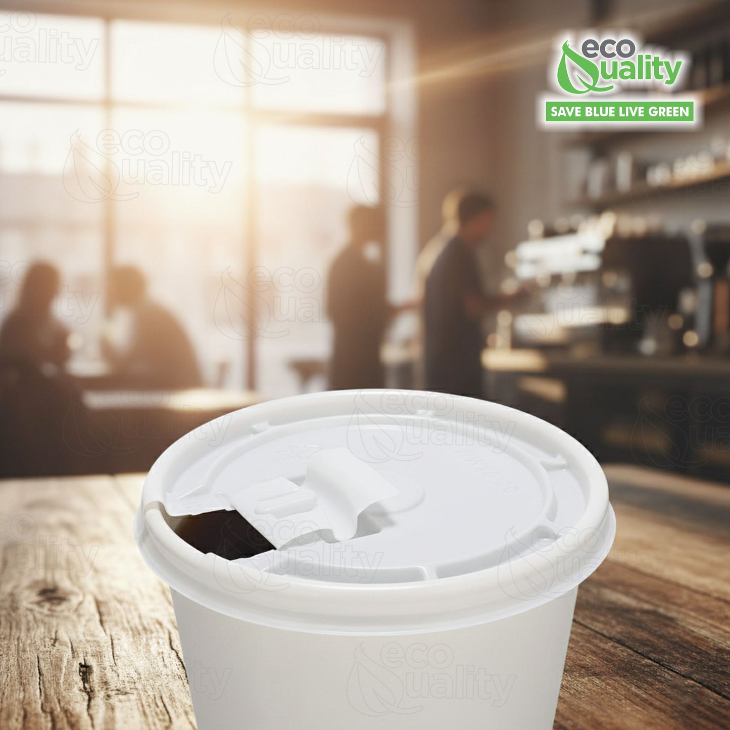 SOLO LB3081 8oz White Flat Tear Tab Lids for Hot Cups, For Deli Hot Coffee Cups, Tea Cups, Paper Cups, Lift Back and Lock Tab Cup Lids