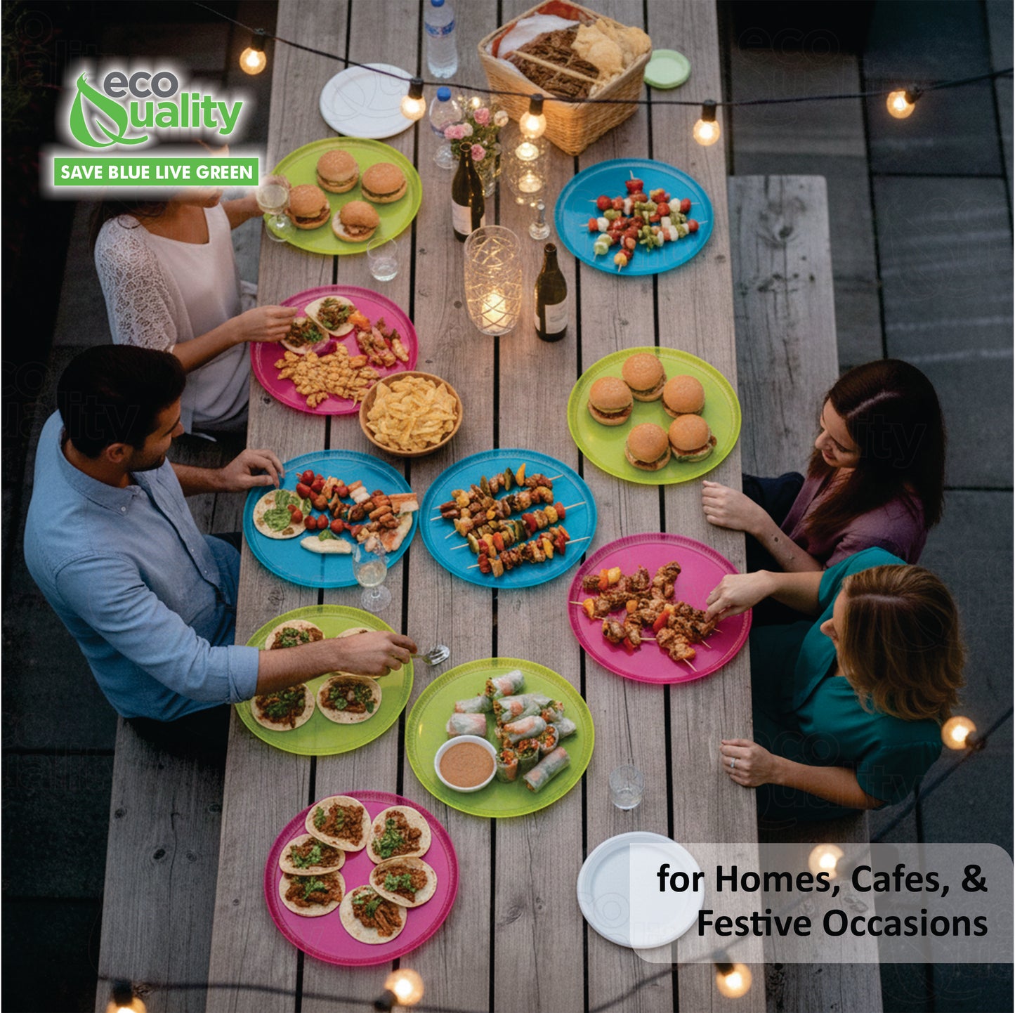 Ridged Assorted Jewel Round Tray – Elegant Serving Trays for Events