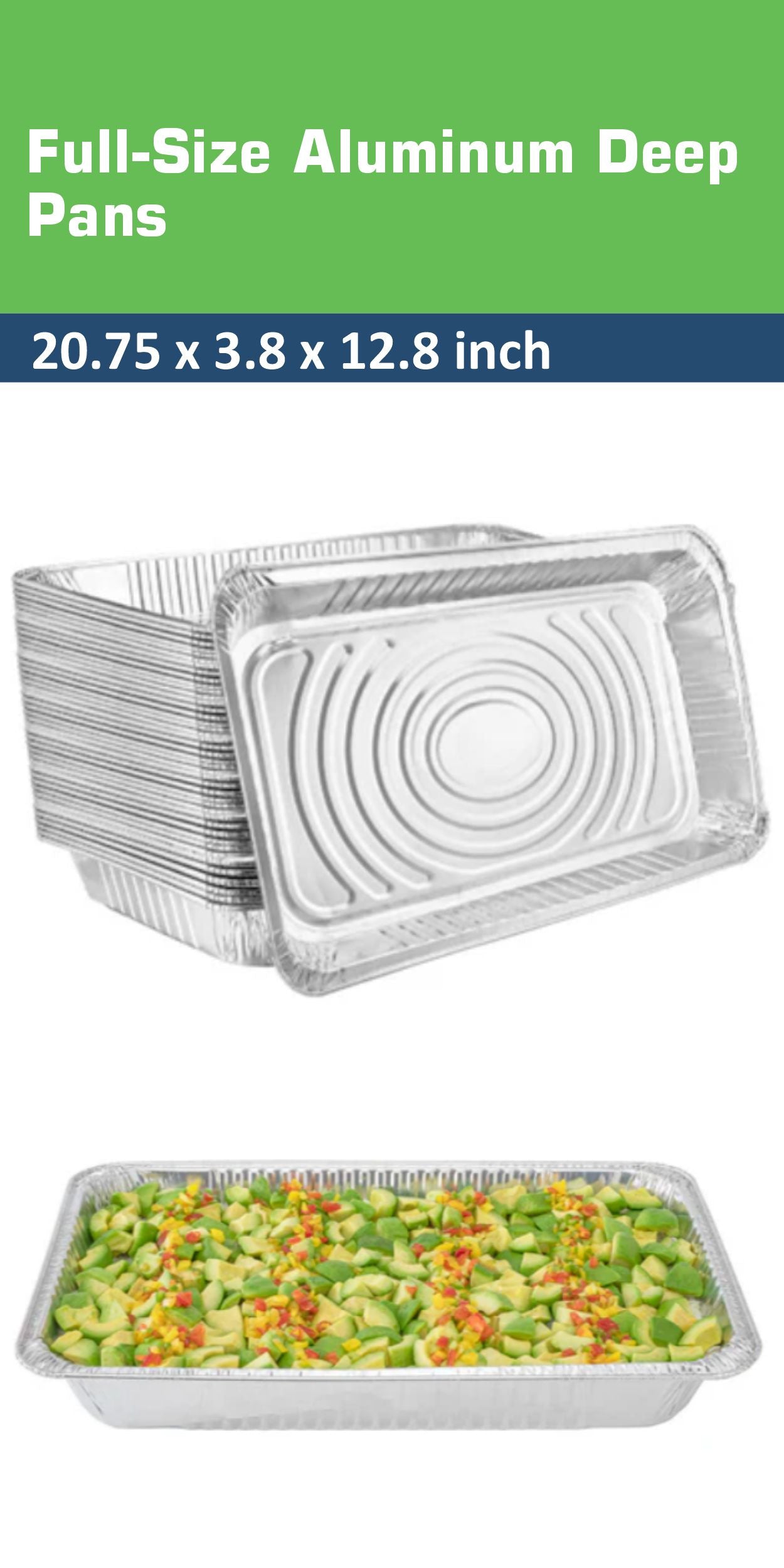 21 x 13 Disposable Aluminum Foil Full Size Deep Pans