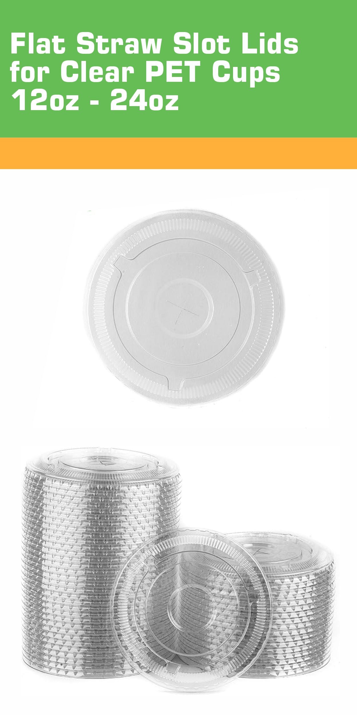 Disposable Clear Flat Plastic Cold Cup Lids For (9oz,10oz,12oz,14oz,16oz,20oz,24oz) Cups PET Lids