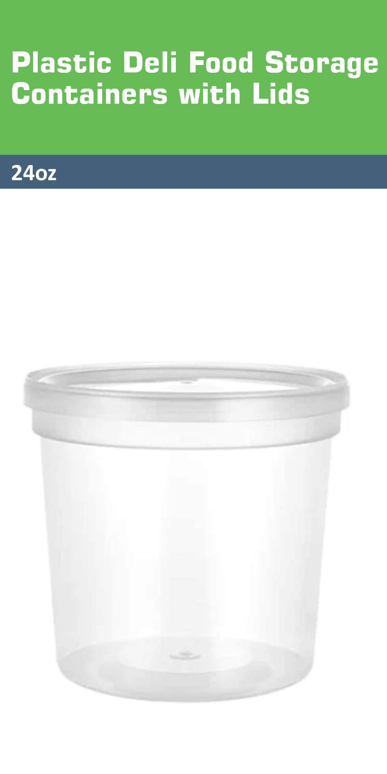 24oz Deli Container with Lid - Secure Disposable Food Storage