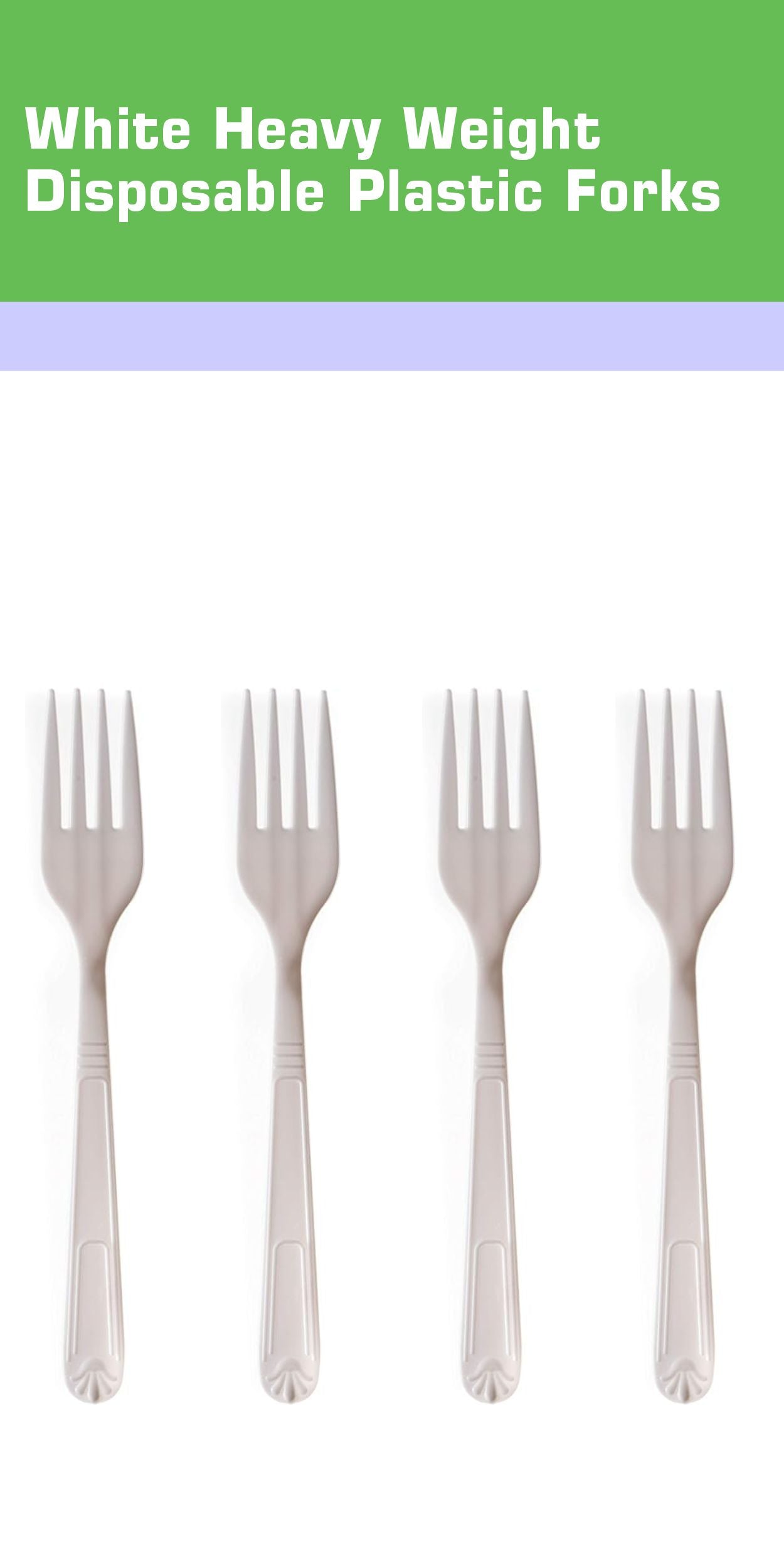 Premium Heavy Weight Disposable Forks White