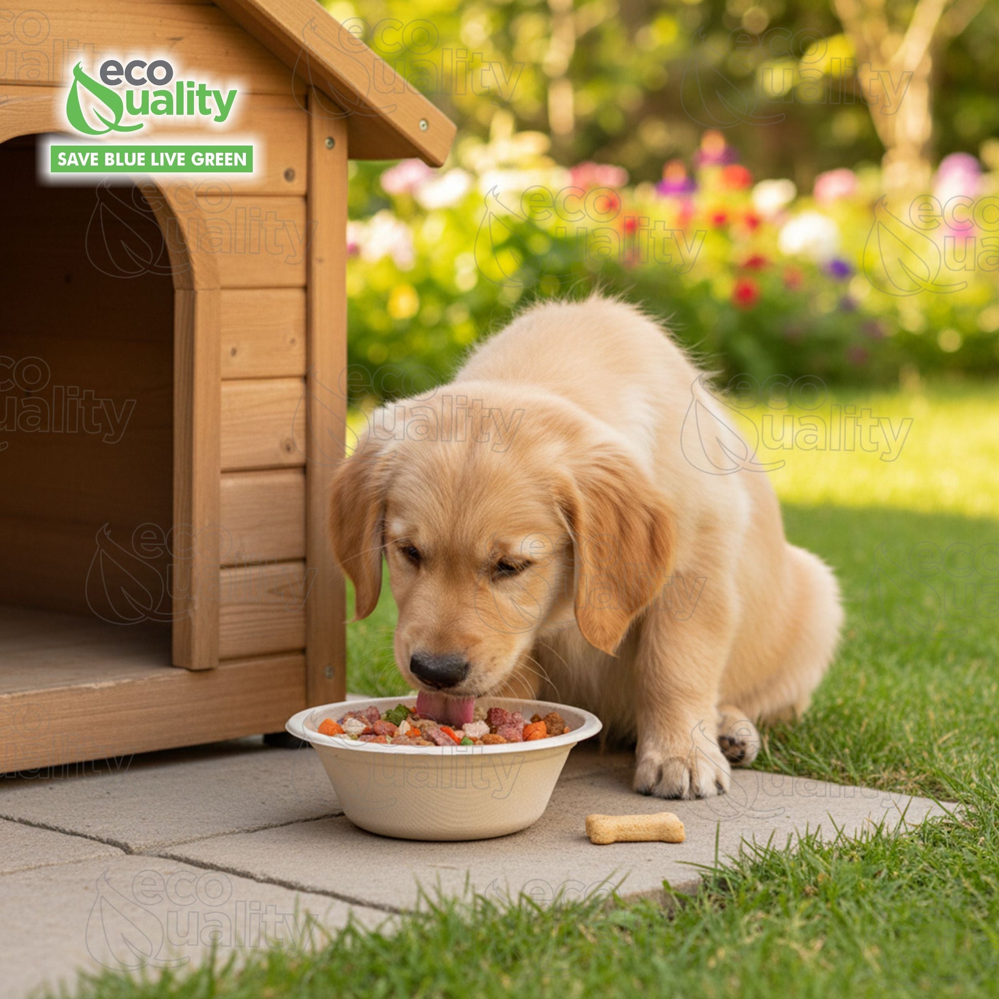 EcoQuality compostable 16oz dog pet bowls biodegradable eco friendly