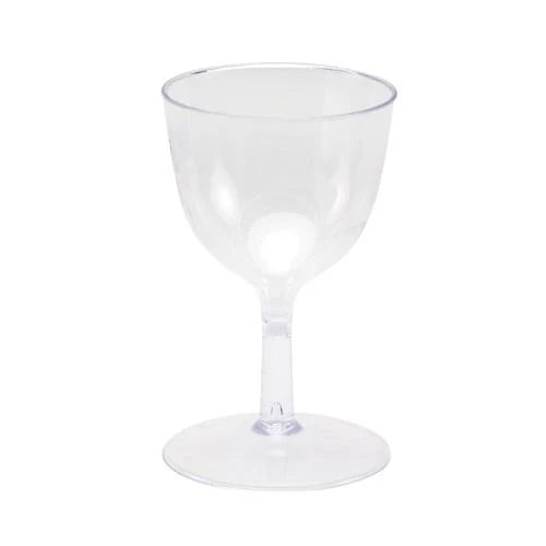 Petite wine cup with an elegant, durable design, perfect for serving wine, cocktails, and tastings at weddings, catering events, and upscale parties with a stylish glass-like appearance.