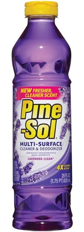 Pine-Sol Lavender Multi-Surface Cleaner, 828 ml, powerful cleaner that removes grease and grime while leaving a fresh lavender scent.