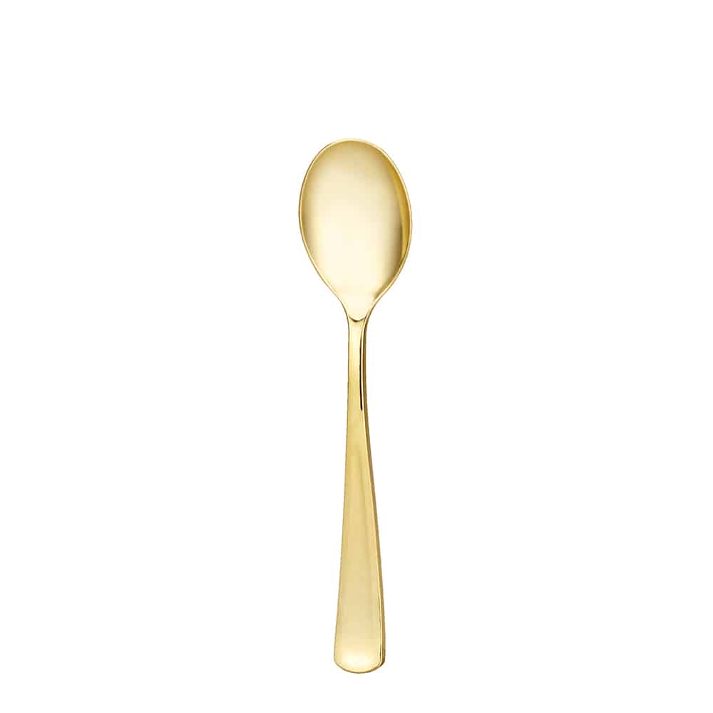 Polished spoon bag with 24 elegant disposable spoons in Gold, Silver, and Rose Gold. Ideal for weddings, catering, and events with a stylish, durable, and convenient design.