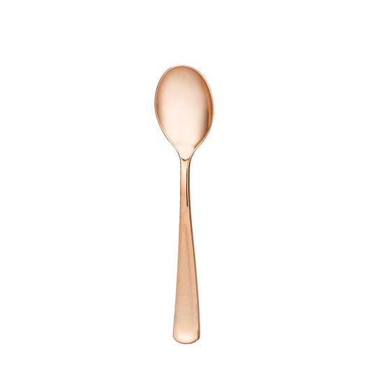 Polished spoon bag with 24 elegant disposable spoons in Gold, Silver, and Rose Gold. Ideal for weddings, catering, and events with a stylish, durable, and convenient design.