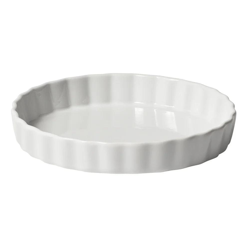 Winco QBD-55/QBD-75, 5" & 7.5", 2 Doz/Case Fluted White Porcelain Quiche Baking Dishes