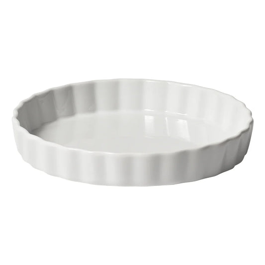Winco QBD-55/QBD-75, 5" & 7.5", 2 Doz/Case Fluted White Porcelain Quiche Baking Dishes