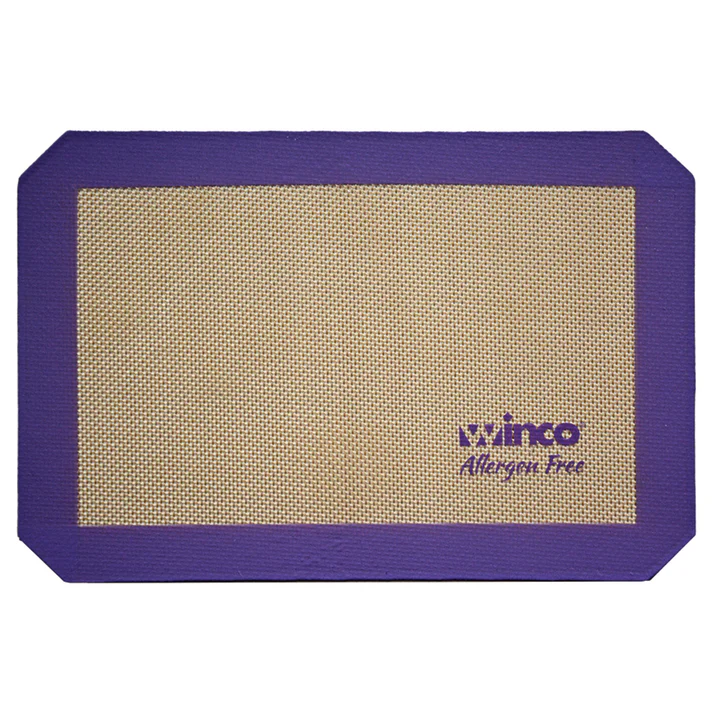 (Quarter Size, Half Size, Two Third Size, Full Size) Silicone Baking Mat 10/Pack featuring a non-stick surface, this well-designed baking mat ensures easy and smooth product release from your baking sheet, taking the place of butter, oil, and spray. A practical and economical option, this baking mat is reversible and reusable up to 2,000 times.