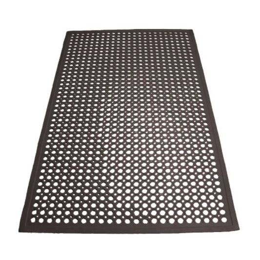 Winco RBM-35K-R/35R-R, 3x5x1/2", Rolled Beveled Edges Rubber Floor Mat