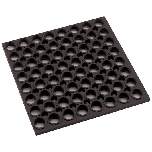 Winco RBMH-35K-R/35R-R, 3' x 5' Grease-proof, Black/Red Rubber Floor Mat