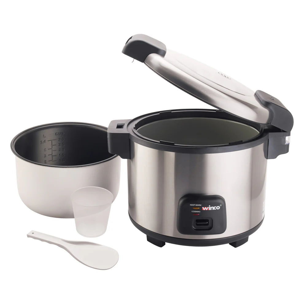 Winco RC-S301, 30 Cups, 120V Electric Rice Cooker/Warmer