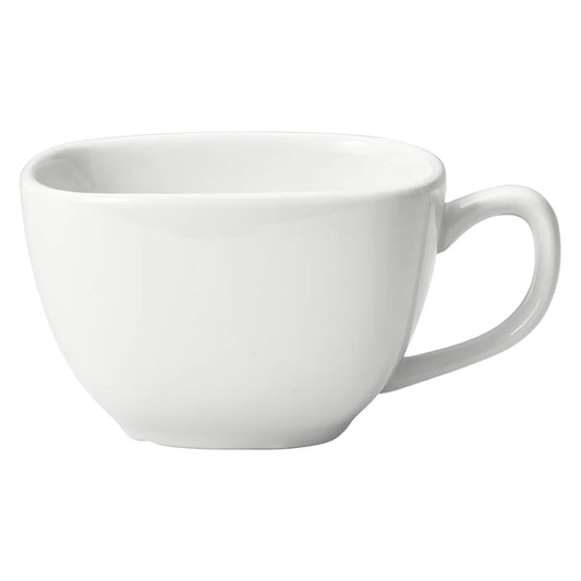 Winco RCC-8, 3 Doz/Case Royalsquare 8 oz White Square Porcelain Coffee Cup