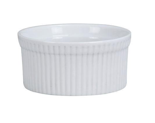 Yanco Fluted Ramekin RK-106 is a versatile addition to any dining setup, ideal for serving sauces, dips, dressings, and small sides. Its fluted design provides both an elegant look and a secure grip, making it a practical choice for busy restaurants, catering services, and home kitchens. The classic white porcelain finish ensures durability, offering excellent resistance to scratches and breakage. Safe for use in both freezers and ovens, this ramekin is designed for convenience and long-lasting performance.