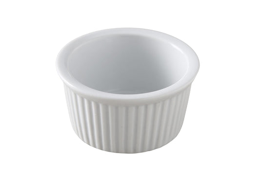 Yanco Fluted Ramekin RK-234 is a versatile addition to any dining setup, ideal for serving sauces, dips, dressings, and small sides. Its fluted design provides both an elegant look and a secure grip, making it a practical choice for busy restaurants, catering services, and home kitchens. The classic white porcelain finish ensures durability, offering excellent resistance to scratches and breakage. Safe for use in both freezers and ovens, this ramekin is designed for convenience and long-lasting performance.
