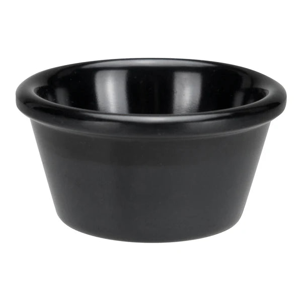 Winco RP-1B to RP-6W 1.5–6oz Bone/Black/White Plain Ramekins